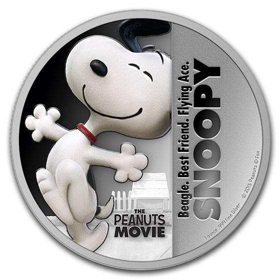 2015 Niue 1 oz Silver "The Peanuts Movie" Snoopy 2015 Niue 1 oz Silver "The Peanuts Movie" Snoopy